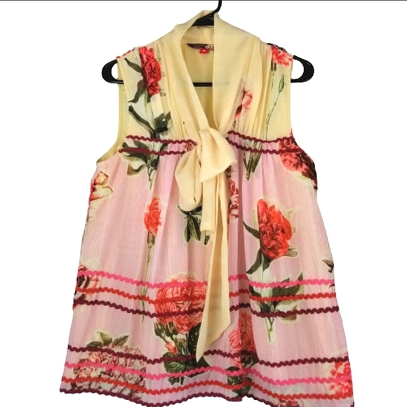 Anthropologie Verb Pallavi Singhee floral sleeveless top - Picture 3 of 16